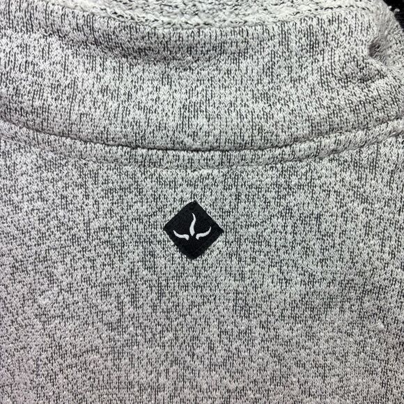 PrAna Qarter Zip Jacket USA made Light Gray Cozy Front Pocket Youth Large - Picture 4 of 9